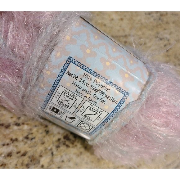 Sundance Glam 'n Glitz Yarn, Blue Moon Pink lot of 2 new & used - Picture 6 of 7